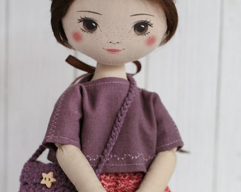 Doll 'Iris' - little romia doll, cloth doll, fairy, rag doll, fairy doll