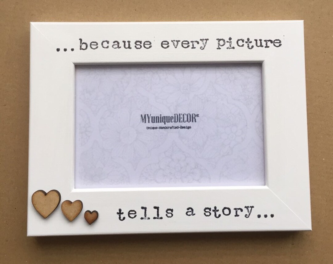 Personalised Photo Picture Frame Wooden. Any Text Can Be Etsy UK