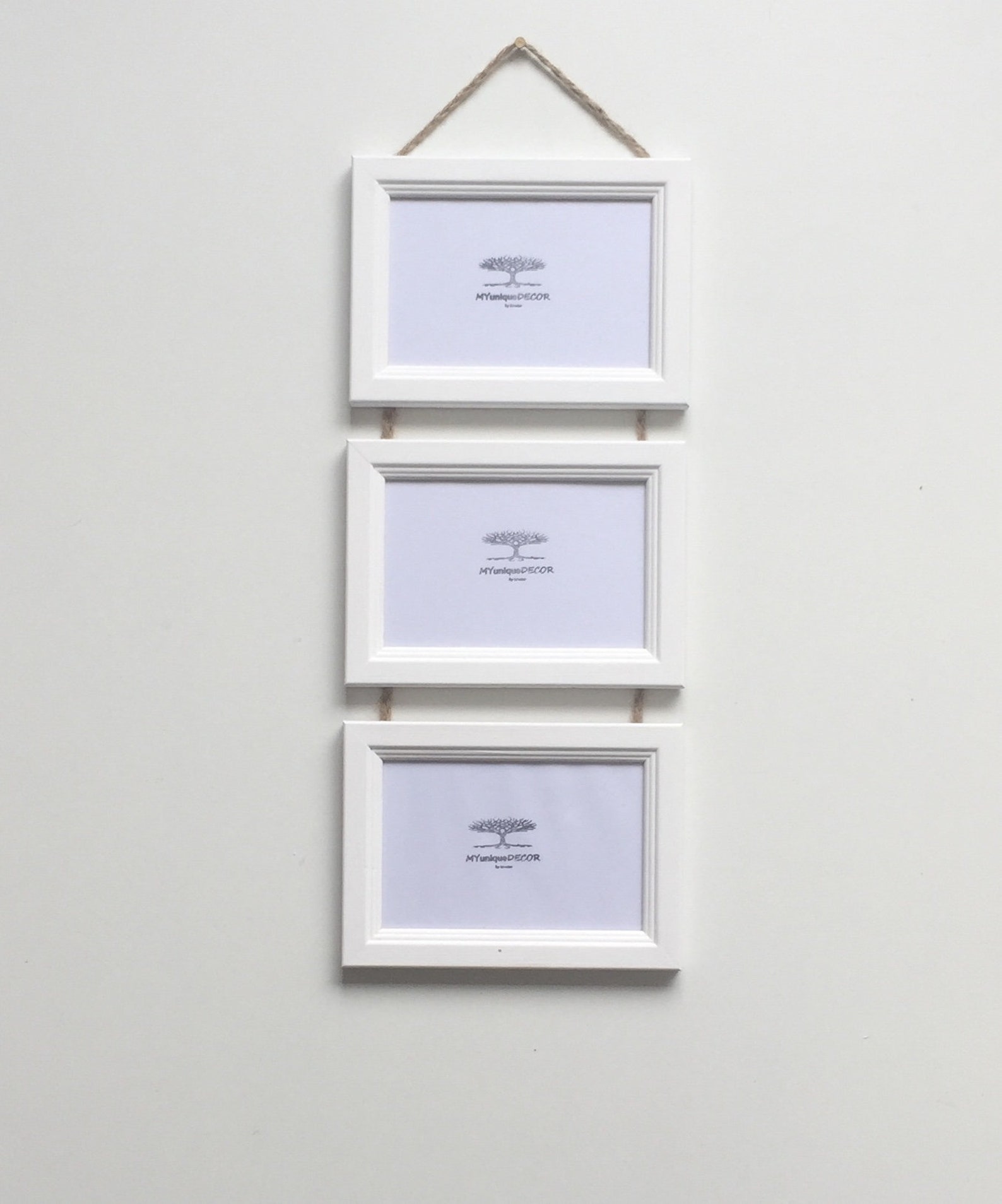 4x6 or 7x5 or 8x6 White Triple Photo Picture Frame Holder Etsy UK