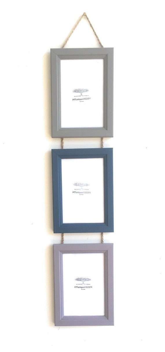 Tre Cornici da Appendere in Legno 14x51 cm