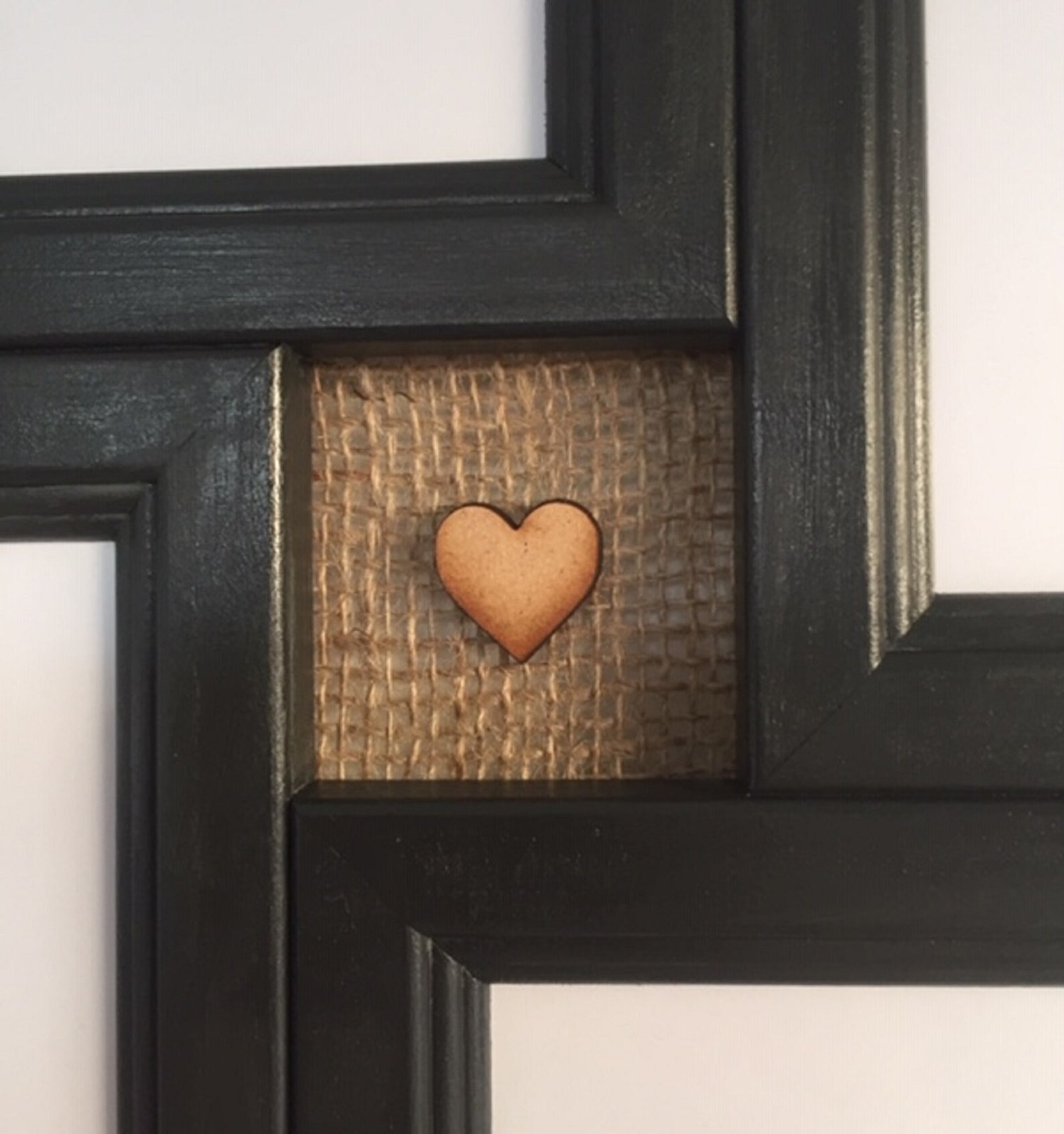 Collage Photo Picture Frame Unfinished Solid Wood With Hessian Etsy UK