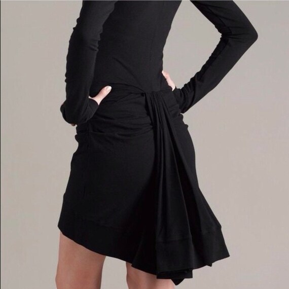 RARE Betsey Johnson Tailfeather Bustle Henley Dres