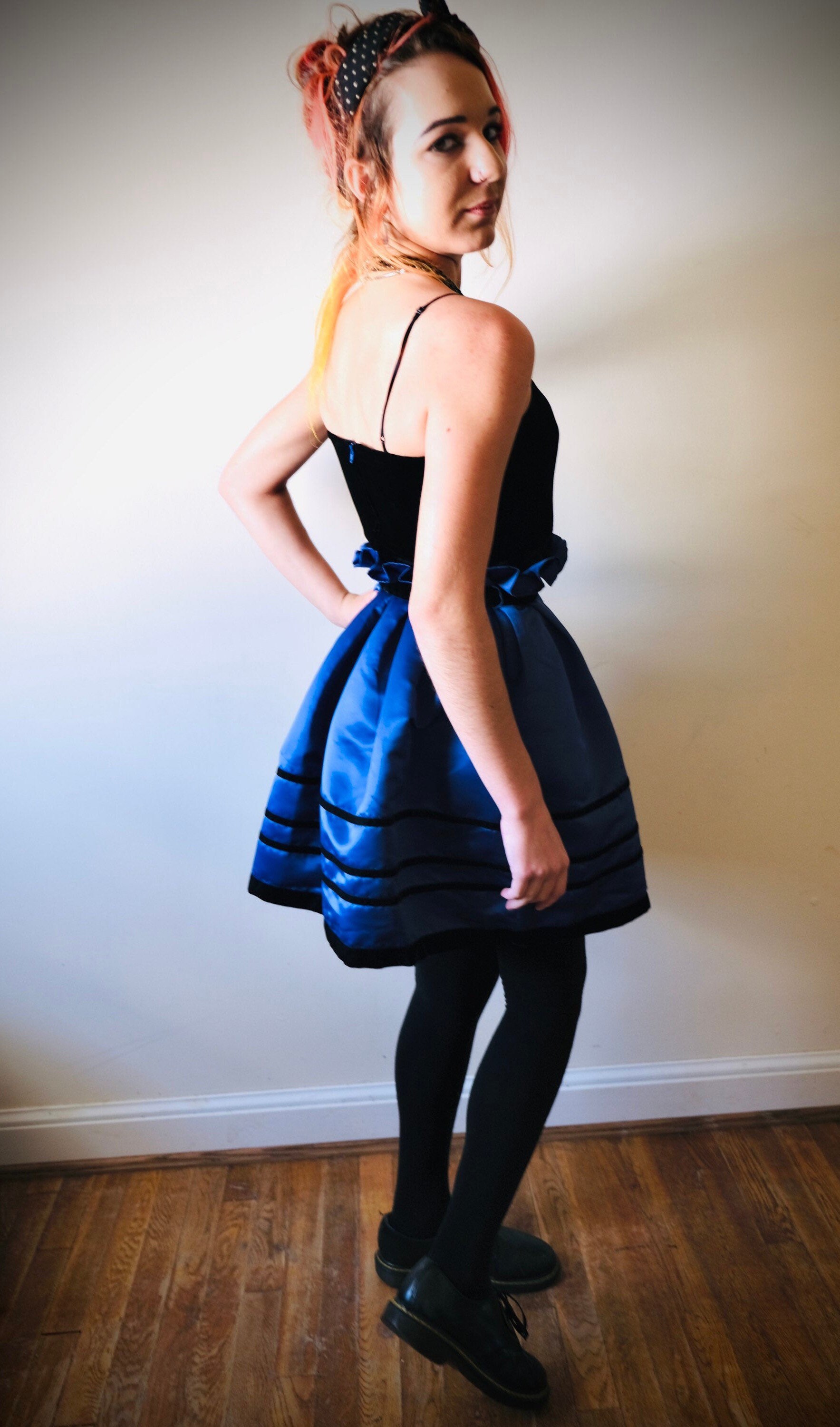 betsey johnson blue velvet dress Betsy & Adam Womens Petites Sequined Velvet Evening Dress Navy 8P