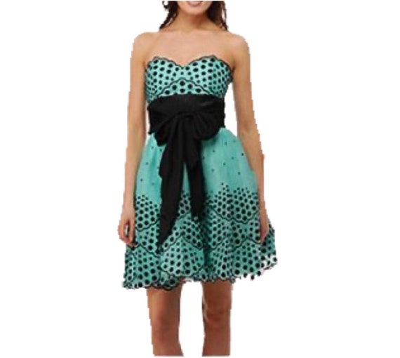 NWT Betsey Johnson Blue Polka Dot Evening Dress Size 8 - Etsy