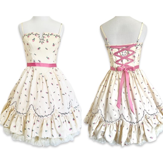 NWT Betsey Johnson Rosebud Garden Tea Party Dress - Etsy NWT Betsey Johnson Rosebud Garden Tea Party Dress - Etsy
