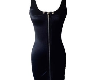 Vintage Archive Betsey Johnson Punk Label Archive Bodycon Zip Dress 4 - Etsy