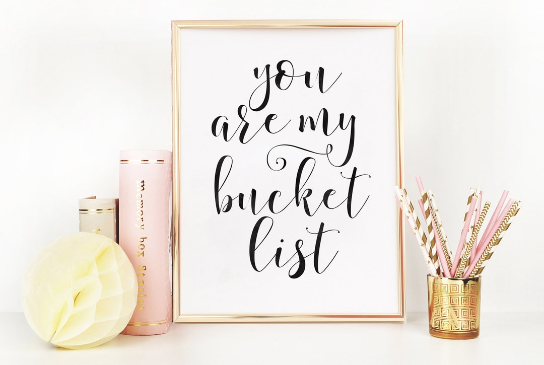 You Are My Bucket List,love Gift for Her,love Gift for Him,boyfriend