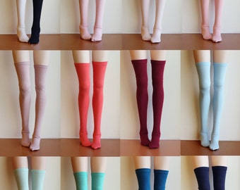 BJD Doll clothes ,SD MSD Minifee socks, Thigh-high stockings long socks , 13 colors