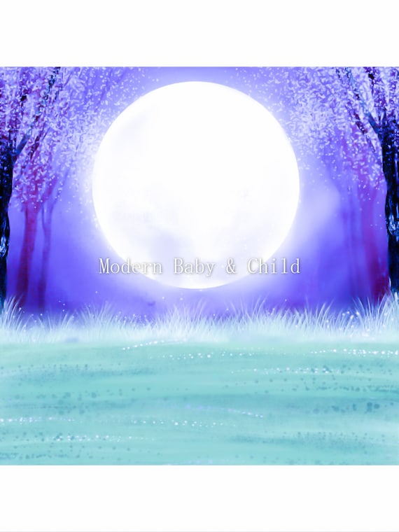 Mermaid Unicorn Halloween Moon Backdrop Digital Prop Etsy