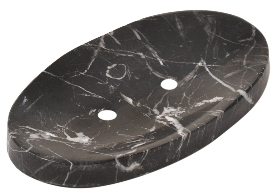 Black Marble Soap Dish Polished and Shiny Marble Dish Holder Etsy