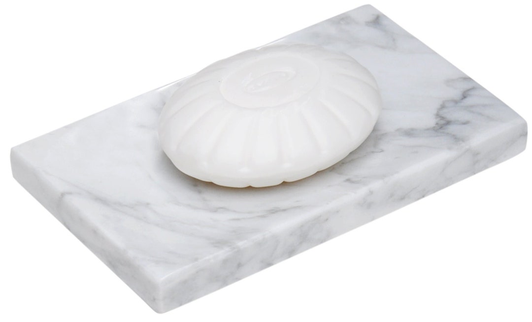 White Marble Soap Dish Polished and Shiny Marble Dish Holder