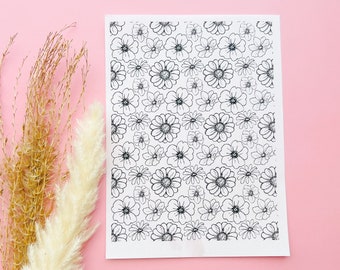 Kleinere bloemenprint watertransfer | Magische overdracht | In water oplosbare beeldoverdracht voor polymeerklei