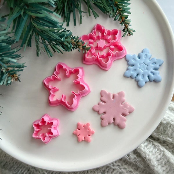 Christmas Shape Collection Snowflakes Polymer Clay Cutter • Fondant Cutter • Cookie Cutter