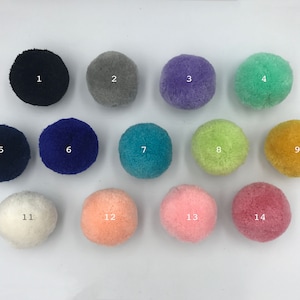 1pc, Approx 35-40mm, waxberry Pompom Fur Ball Plush Ball - Choose your colour