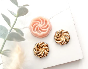 Vintage Button Stud Polymer Clay Cutter | Resin Earring Tool