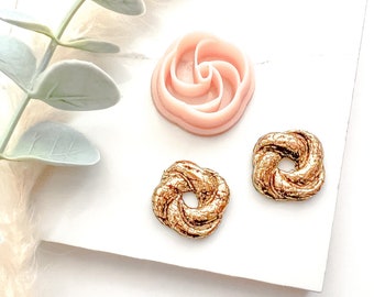 Vintage Button Stud Polymer Clay Cutter | Resin Earring Tool