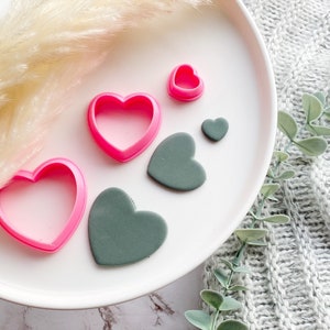 Valentines Heart Love Shape Collection Polymer Clay  Cutter • Fondant Cutter • Cookie Cutter