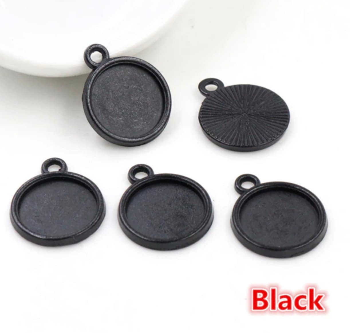 5個、12 mmの内側セッティング、高品質の鉄素材のペンダントカボション