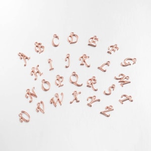 1pc / 2 Pcs / 1 Set, 1217x415x2mm, Rose Gold Plated Alloy Alphabet / Letter Pendant / Charm image 1