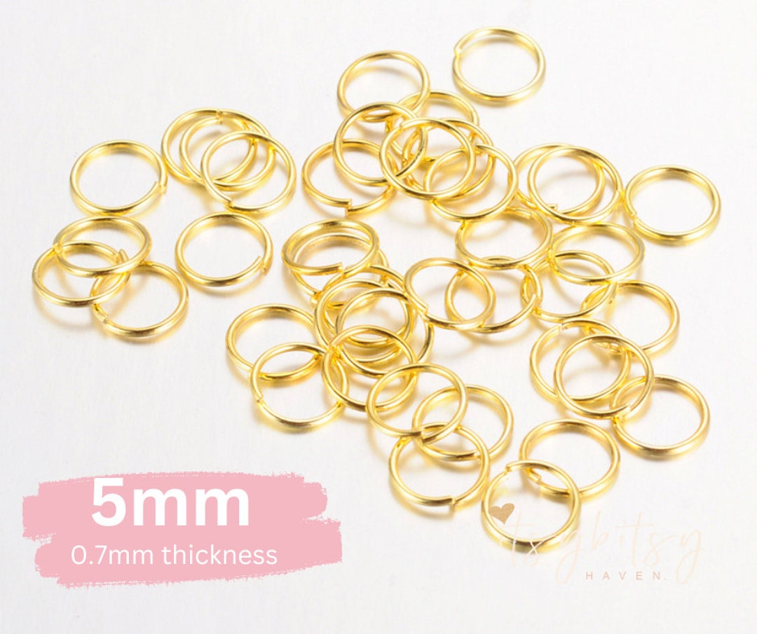 5mm Jump Rings, NICKEL FREE, Open Jump Rings , Iron, Golden Colour - Etsy