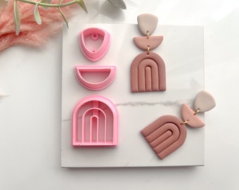 U Shaped Polymer Clay Cutter Set for Earrings | Stamped Clay Tool