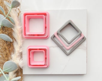 Square Polymer Clay Cutter Set for Earrings | PLA Clay Tool