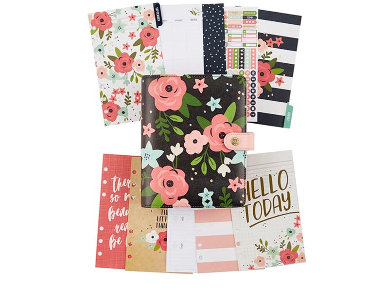 Simple Stories Carpe Diem Black Blossom Personal Planner Boxed Set