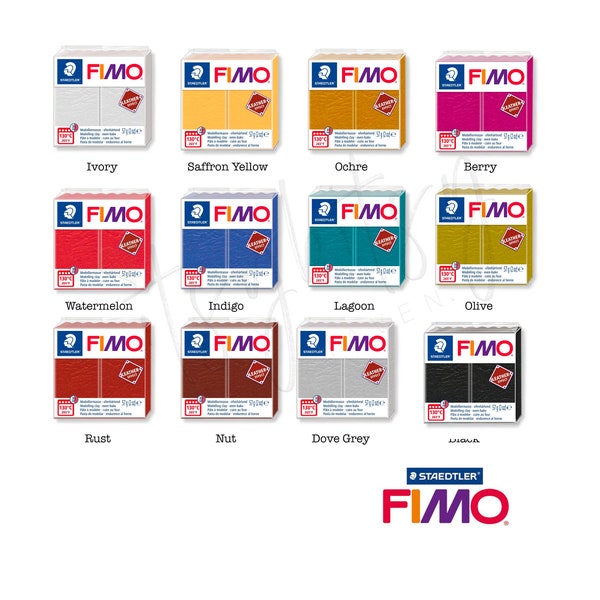 FIMO LEATHER EFFECT 57 g (2 oz) Argile polymère - Choisissez votre couleur