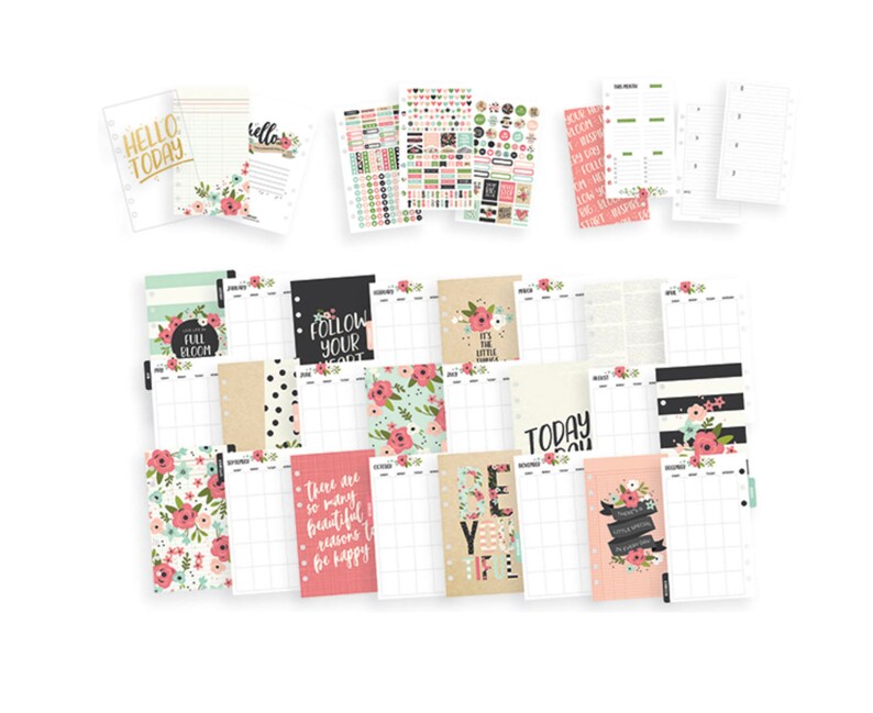 Simple Stories Carpe Diem Black Blossom Personal Planner Boxed Set