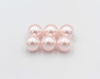 1/10pcs, 12mm, Genuine Swarovski® 5811  Crystal Pearl in Roseline