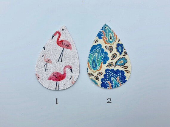 2個、56 x 38 mm、PUレザードロップ型ペンダント - あなたのスタイルを