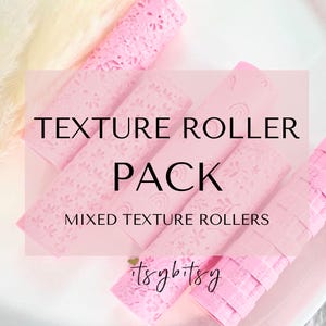 Texturroller Mixed Box - Box gefüllt mit 5 Stück gemischten Texturrollern für das Basteln von Ton