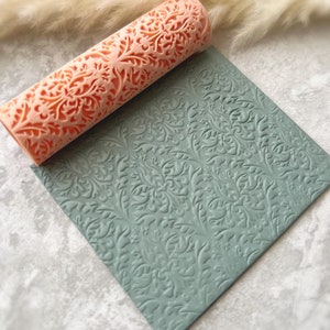 Damask  Print Texture Roller •  Polymer Clay Roller • Clay Roller