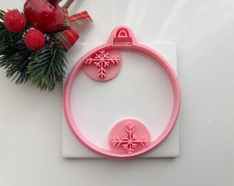 Christmas Bauble Trinket Dish Cutter | Trinket Dish Clay Cutter | Coaster Polymer Clay Cutter