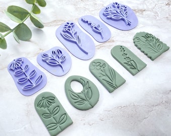 Floral Clay Embossing Stamp • Fondant Stamp • Cookie Embossing Stamp • FLORAL STAMP