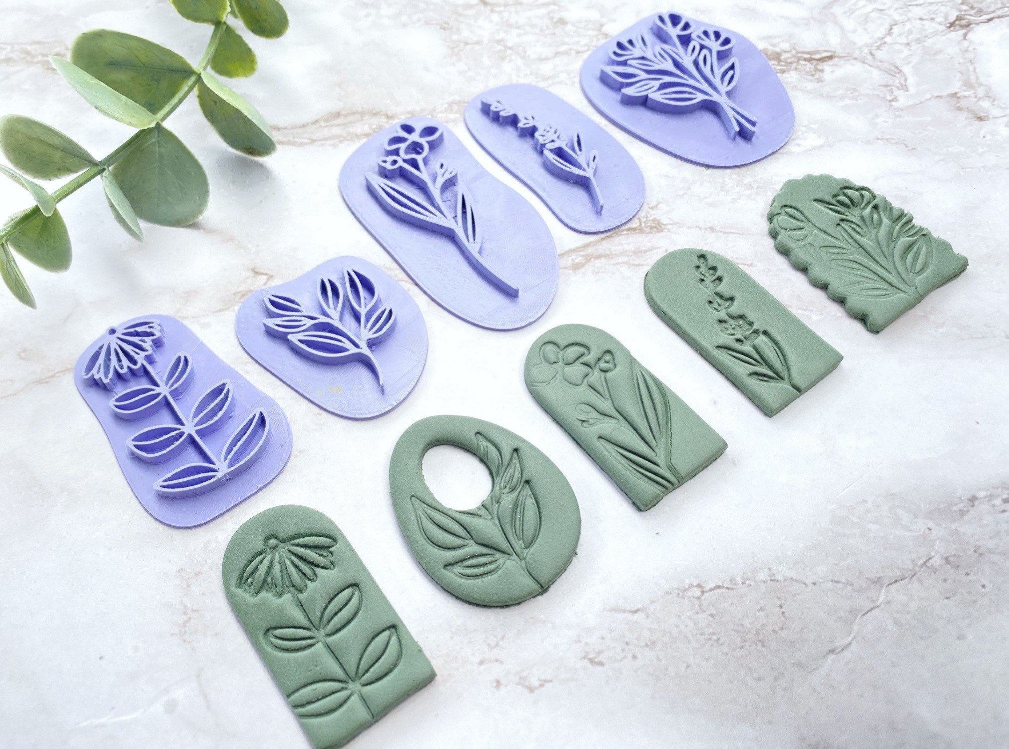 Floral Clay Embossing Stamp Fondant Stamp Cookie Embossing Etsy Australia