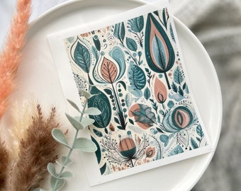 Floral Boho Water Transfer | Magic Transfer | Water Soluble Image Transfer for Polymer Clay