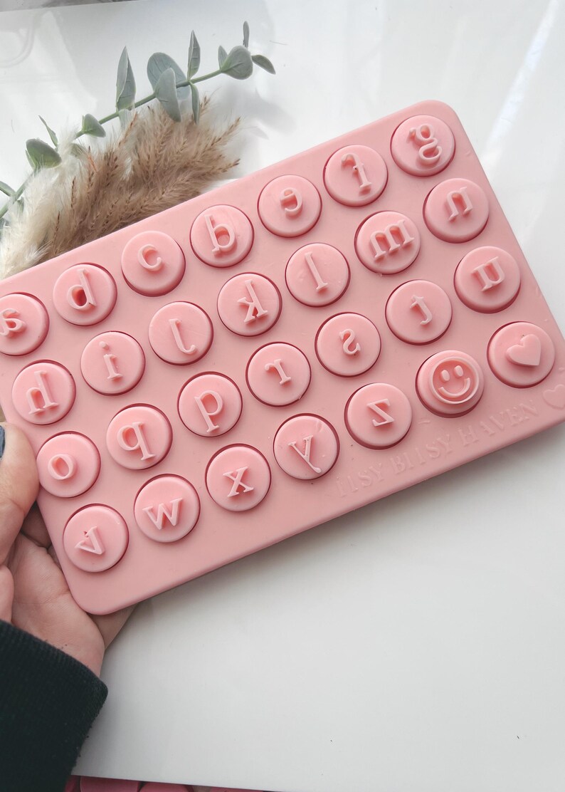 SMALL LETTERS Alphabet Polymer Clay Stamp Small Letter Clay Stamps Clay