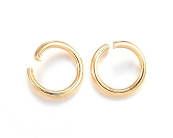 10pcs, 4/5/6mmx0.8mm, 304 Stainless Steel Open Jump Rings in Golden