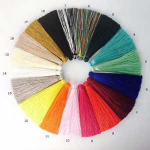2pc 65mm Silk Tassels - Choose Your Colour