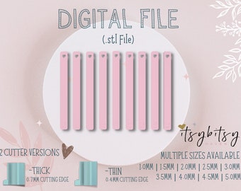 Guía de profundidad de arcilla (archivo STL) / 9 espesores para impresión 3D (descarga digital)