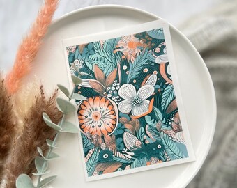 Floral Boho Water Transfer | Magic Transfer | Water Soluble Image Transfer for Polymer Clay