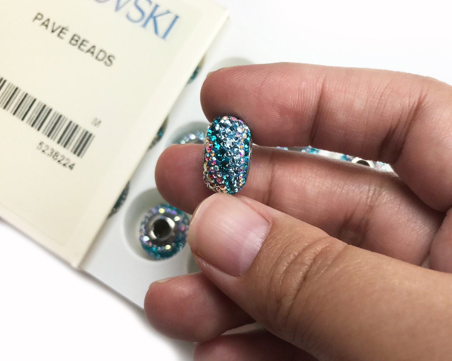 本物のスワロフスキー パヴェ チャーム ブルージルコン (229) - Etsy 日本