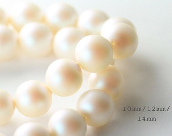 1/5/10pcs, 10mm, Genuine Swarovski® 5811 Crystal Pearl in Pearlescent White (969)