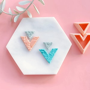 V Triangle Set Polymer Clay  Cutter • Fondant Cutter • Cookie Cutter • CN1049
