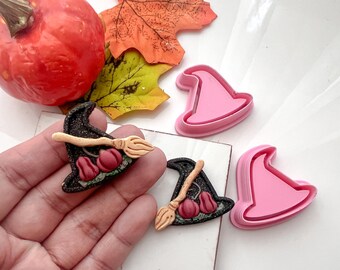 Witch Hat Frane / BookShelf Halloween Polymer Clay Cutter for Earrings | Clay Earring Tool