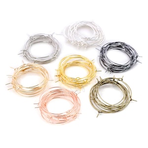 10 Pairs (20pcs) , 20mm/25mm/30mm/35mm, Copper Earring Hoop - Choose your Colour