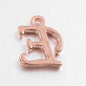 1pc / 2 Pcs / 1 Set, 1217x415x2mm, Rose Gold Plated Alloy Alphabet / Letter Pendant / Charm image 3