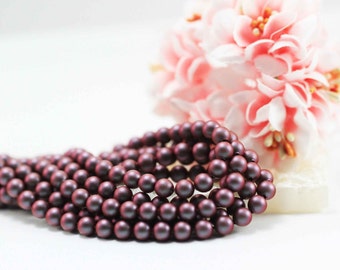 10/50/100 pcs, 5mm, Genuine Swarovski® 5810 Iridescent Pearl in Red