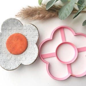 Flower Trinket Dish Cutter | Trinket Dish Clay Cutter | Coaster Polymer Clay Cutter